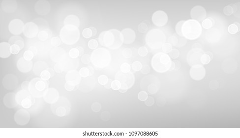 Blurred bright bokeh  on gray background. Vector illustration.