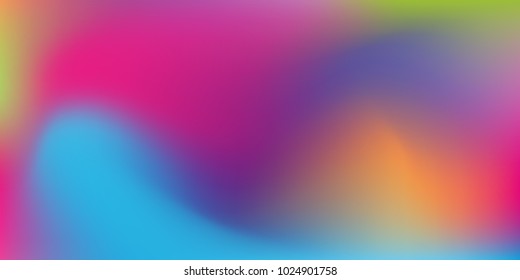 Blurred bright colors mesh background.  Colorful rainbow gradient.   Smooth blend banner template.  Easily editable soft colored vector illustration.  Bright print.