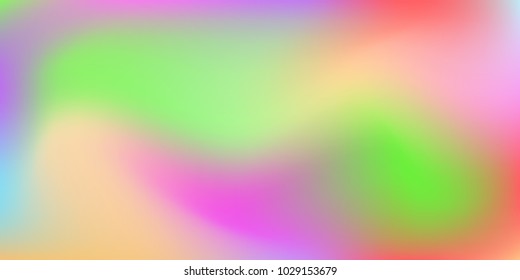 Blurred bright colors mesh background.  Colorful rainbow gradient.   Smooth blend banner template.  Easily editable soft colored vector illustration.  Bright print.
