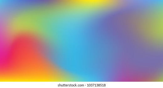 Blurred bright colors mesh background.  Colorful rainbow gradient.   Creative neon template for banner.   Easily editable soft colored vector illustration.  Bright print.