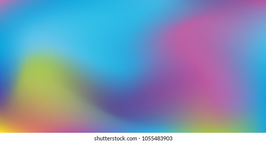 Blurred bright colors mesh background.  Trendy creative vector cosmic gradient.  Creative neon template for banner.   Easily editable soft colored vector illustration.  Bright print.