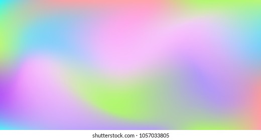 Blurred bright colors mesh background.  Colorful rainbow gradient.   Creative neon template for banner.   Easily editable soft colored vector illustration.  Bright print.