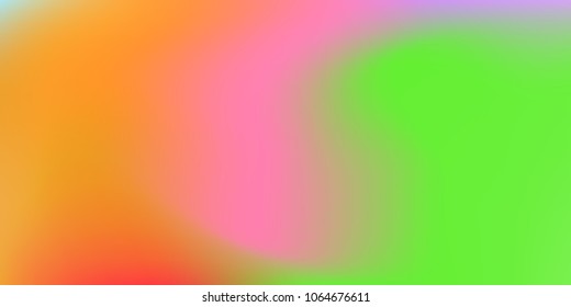 Blurred bright colors mesh background.  Colorful rainbow gradient.   Smooth blend banner template.  Easily editable soft colored vector illustration.  Bright print.