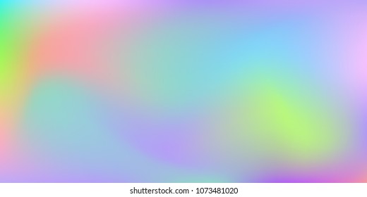 Blurred bright colors mesh background.  Colorful rainbow gradient.   Creative neon template for banner.   Easily editable soft colored vector illustration.  Bright print.