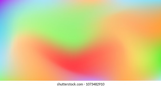 Blurred bright colors mesh background.  Colorful rainbow gradient.   Smooth blend banner template.  Easily editable soft colored vector illustration.  Bright print.