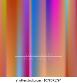  Blurred bright colors mesh background.  Vivid smooth mesh blurred futuristic template. Trendy creative vector. Intense blank Holographic spectrum gradient for printed products, covers.