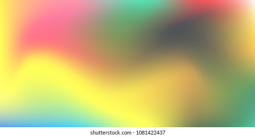Blurred bright colors mesh background.  Colorful rainbow gradient.   Smooth blend banner template.  Easily editable soft colored vector illustration.  Bright print.