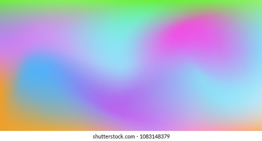 Blurred bright colors mesh background.  Colorful rainbow gradient.   Smooth blend banner template.  Easily editable soft colored vector illustration.  Bright print.