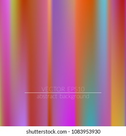  Blurred bright colors mesh background.  Vivid smooth mesh blurred futuristic template. Trendy creative vector. Intense blank Holographic spectrum gradient for printed products, covers.