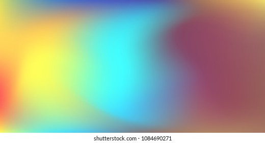 Blurred bright colors mesh background.  Colorful rainbow gradient.   Creative neon template for banner.   Easily editable soft colored vector illustration.  Bright print.