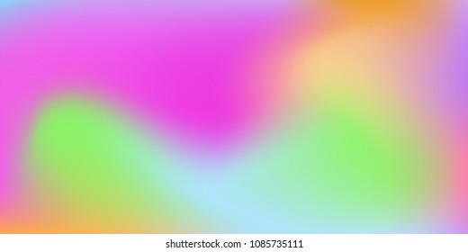Blurred bright colors mesh background.  Trendy creative vector cosmic gradient.  Creative neon template for banner.   Easily editable soft colored vector illustration.  Bright print.