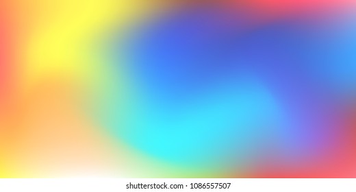 Blurred bright colors mesh background.  Trendy creative vector cosmic gradient.  Creative neon template for banner.   Easily editable soft colored vector illustration.  Bright print.