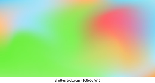 Blurred bright colors mesh background.  Colorful rainbow gradient.   Creative neon template for banner.   Easily editable soft colored vector illustration.  Bright print.
