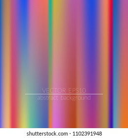  Blurred bright colors mesh background.  Vivid smooth mesh blurred futuristic template. Trendy creative vector. Intense blank Holographic spectrum gradient for printed products, covers.