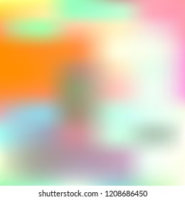 Blurred bright colors mesh background. Smooth blend banner template. Abstract vector nature gradient, Multicolor gradient, summer tropical. Sunset and sunrise sea ocean sky, rainbow wallpaper.