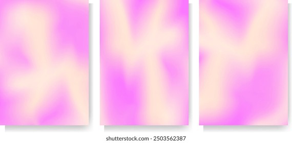 Blurred bright pink yellow gradient background for cover, poster, wallpaper, web design. Fluid watercolor spring vibes liquid creamy background