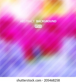 Blurred bright red, pink background with bokeh effect  Vector EPS 10 illustration.