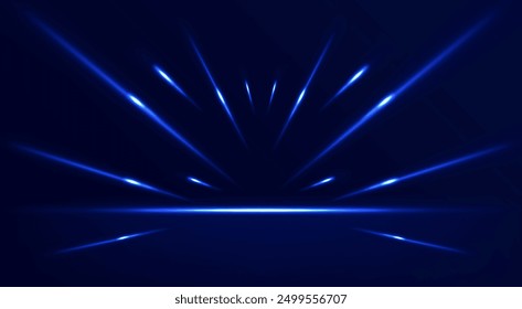 Blurred car light motion effect, city road background with long exposure night lights with dynamic flashlight red and blue colors on black. light trails illustration.	
