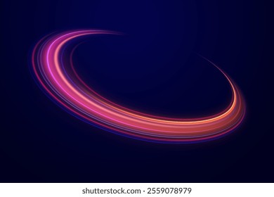 Blurred car light motion effect, city road background with long exposure night lights. Png,  ray, abstract, energy, pack, effect. Acceleration speed motion on night road. Magic moving fast speed lines