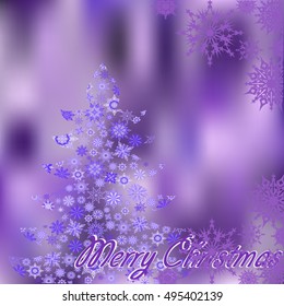 Blurred christmas background with lights, candles, snowflakes.