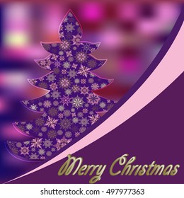 Blurred christmas background with lights, candles, snowflakes.