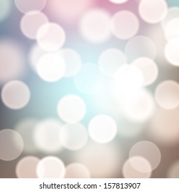 Blurred Christmas background lights, vector illustration. 