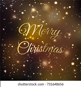 blurred Christmas background with snow and sparkles