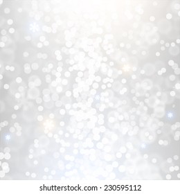 Blurred Christmas Lights for Xmas Holiday Design. Abstract Vector Illustration