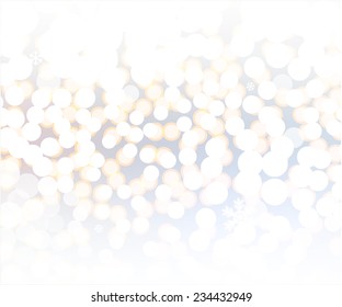 Blurred Christmas Lights for Xmas Holiday Design. Abstract Vector Illustration