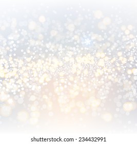 Blurred Christmas Lights for Xmas Holiday Design. Abstract Vector Illustration