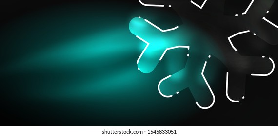 Borroso fondo abstracto de copo de nieve de Navidad, diseño mínimo estilizado, colores brillantes de neón. Fondo de neón vectorial. Fondo de nieve. Nieve brillante de Año Nuevo