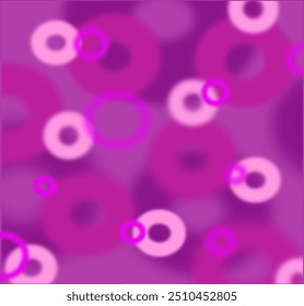 blurred circles of different colors and diameters on a pink background