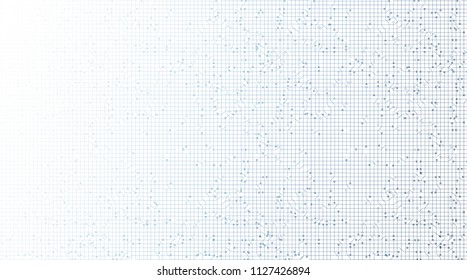 Blurred Circuit Microchip Technology on Black and White Background,Hi-tech Digital and Communication Concept design,Free Space For text in put,Vector illustration.