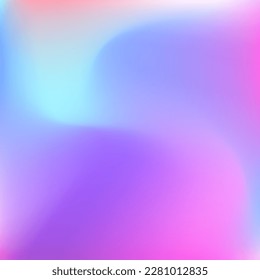 Blurred Color Curve Liquid Pink Gradient Background. Vibrant Water Light Pastel Neon Swirl Gradient Mesh. Multicolor Bright Vivid Dynamic Smooth Surface. Cold Sky Fluid Colorful Wavy Background.