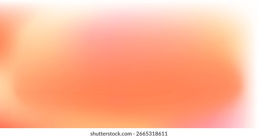 Fondo de gradiente de color borroso, textura de gradación de grano naranja abstracto, textura de ruido de melocotón suave de Vector.