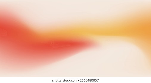 Fundo de gradiente de cor desfocado, textura de gradação de grão vermelho amarelo abstrato, vetor textura de pêssego macio plano de fundo abstrato