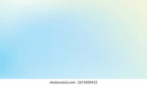 Fundo de gradiente de cor borrada, azul abstrato branco amarelo grão gradação textura, vetor azul suave céu textura borrão abstrato fundo
