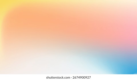 Fondo de gradiente de color borroso, textura de gradación de grano azul naranja púrpura rosa abstracto, Vector suave textura de melocotón desenfoque fondo abstracto