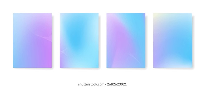 Fundo de gradiente de cor borrada, textura de gradação de grão roxo azul abstrato, vetor textura violeta suave fundo abstrato borrão