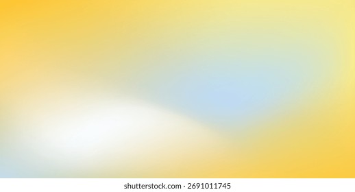 Fondo de gradiente de color borroso, textura de gradación de grano amarillo azul abstracto, textura azul suave de Vector