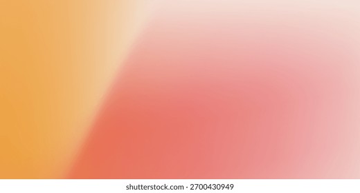 Fondo de gradiente de color borroso, textura de gradación de grano de naranja roja amarilla abstracta, Vector estético textura de melocotón suave