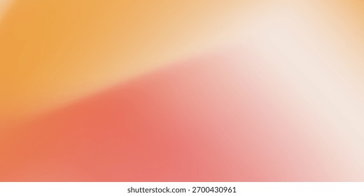 Fondo de gradiente de color borroso, textura de gradación de grano de naranja roja amarilla abstracta, Vector estético textura de melocotón suave