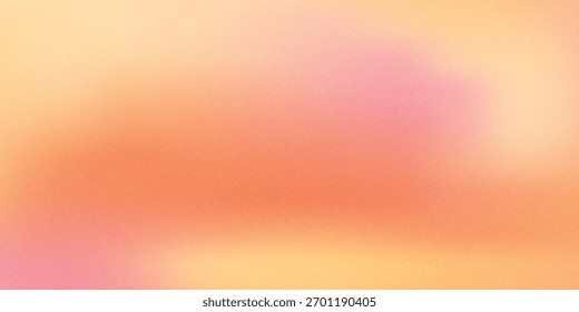 Fondo de gradiente de color borroso, textura de gradación de grano naranja abstracto, textura de ruido de melocotón suave de Vector