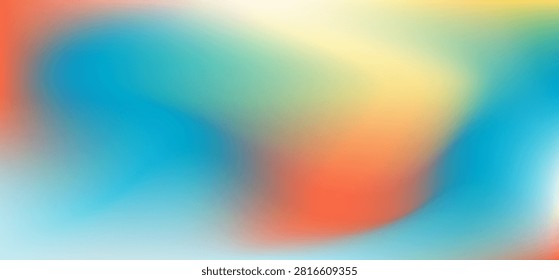 Blurred color gradient background, abstract Blue orange grain gradation texture, vector soft yellow green texture blur abstract background