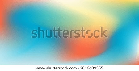 Blurred color gradient background, abstract Blue orange grain gradation texture, vector soft yellow green texture blur abstract background