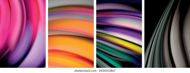 Fondos de línea de color borrosos. Ilustración vectorial para fondo de pantalla, banner, fondo, tarjeta, ilustración de libro, página de destino
