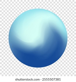 Blurred color round shape for creative graphic design. Transparent background. Mesh orb. Mixed color gradients. Vector illustration.