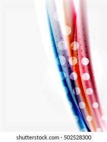 Olas de color borrosas, líneas. Fondo abstracto vectorial con espacio de copia