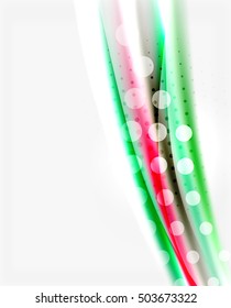 Blurred color waves, lines. Vector abstract background with copyspace