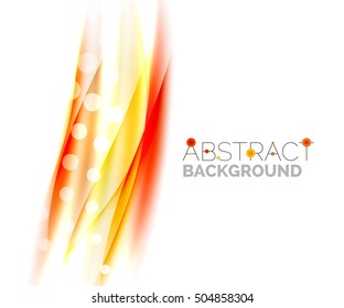 Blurred color waves, lines. Vector abstract background with copyspace